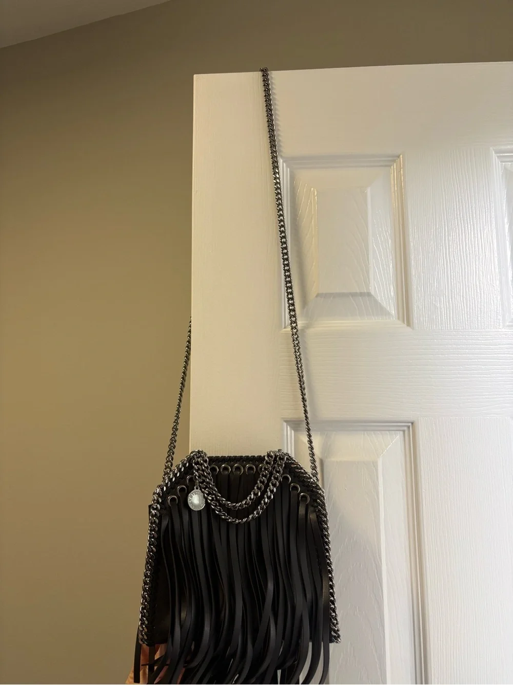 Stella McCartney Tiny Black Fringe Falabella Crossbody Bag - Picture 6 of 11